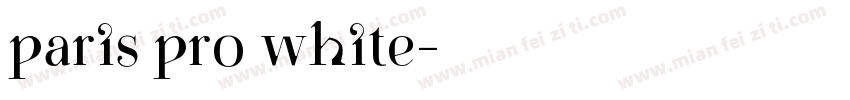 paris pro white字体转换